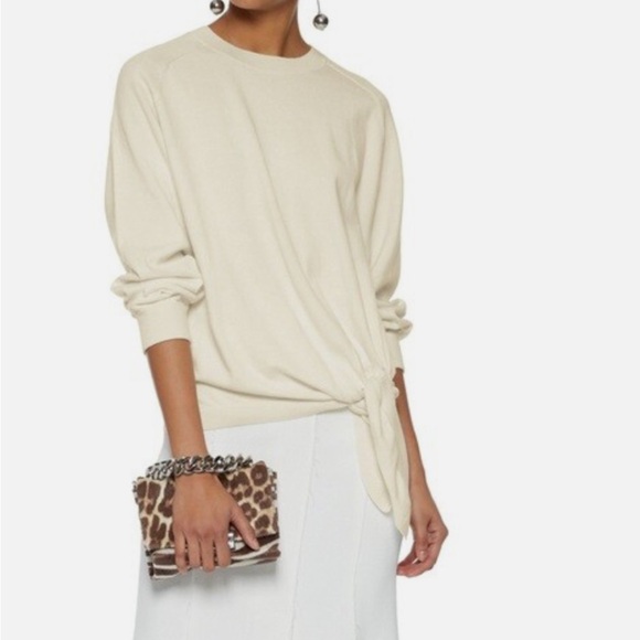 Vince cotton sweater with side tie - Picture 3 of 11